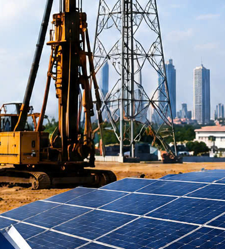 Máy ép cọc, cột viễn thông thép và hệ pin mặt trời của DAITHIENMINH GROUP